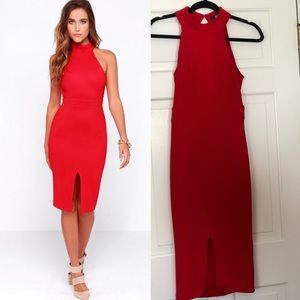 Lulu’s Red Midi Dress